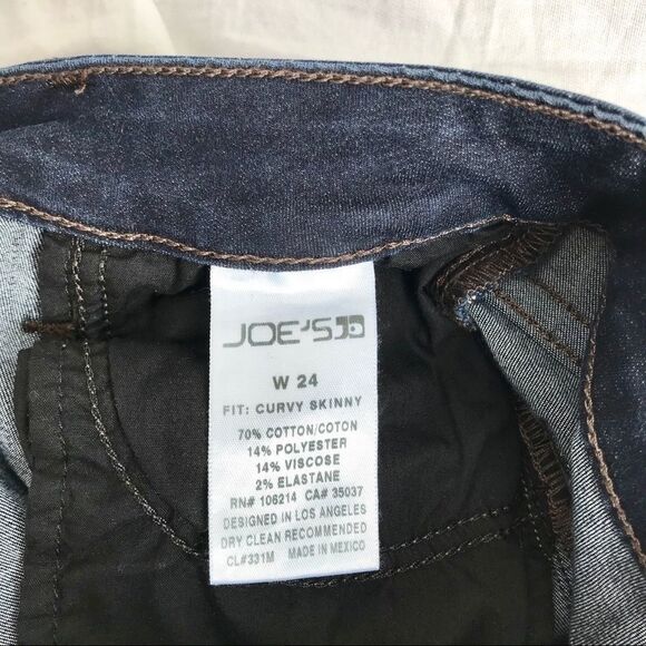 Joe’s Jeans Curvy Skinny Ankle Dark Wash Jeans 24 - Picture 9 of 10